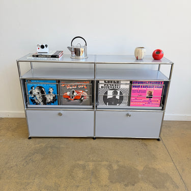 USM Haller 2X3 With Pullout for Records - Silver