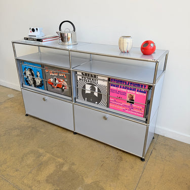 USM Haller 2X3 With Pullout for Records - Silver