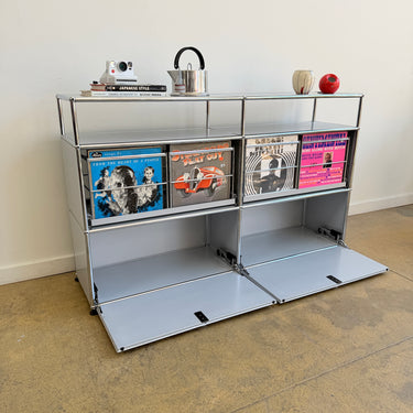 USM Haller 2X3 With Pullout for Records - Silver