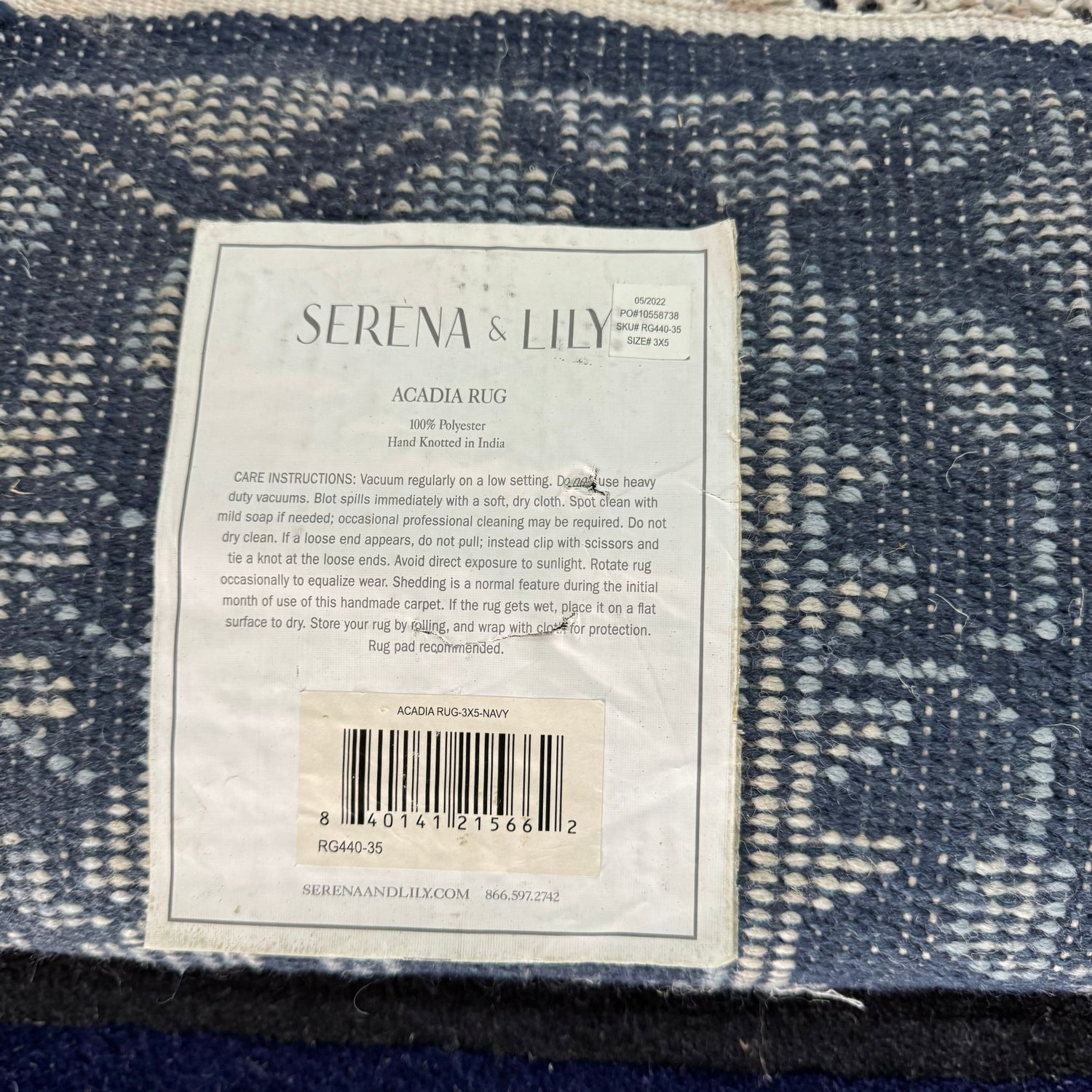 Serena and Lily Acadia HandKnotted Rug 3x5 enliven mart