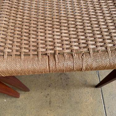 Vintage Danish Teak paper cord Dining Chairs