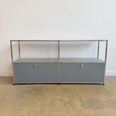 USM Haller 2X2 Media Console - Mid Grey