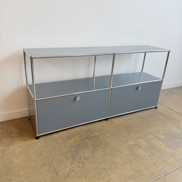 USM Haller 2X2 Media Console - Mid Grey