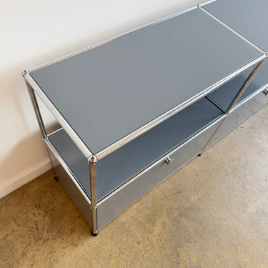 USM Haller 2X2 Media Console - Mid Grey