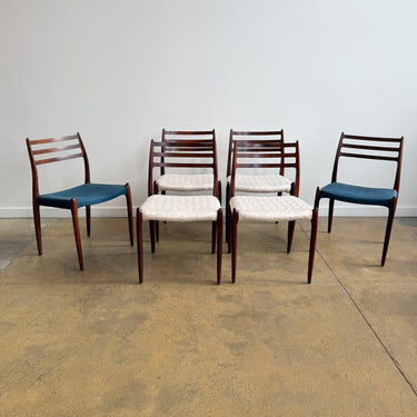 Rare! Danish Modern Niels Moller Model 78 Rosewood Dining Chairs (Free Upholstery)