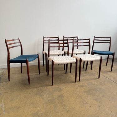 Rare! Danish Modern Niels Moller Model 78 Rosewood Dining Chairs (Free Upholstery)