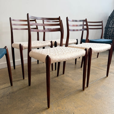 Rare! Danish Modern Niels Moller Model 78 Rosewood Dining Chairs (Free Upholstery)