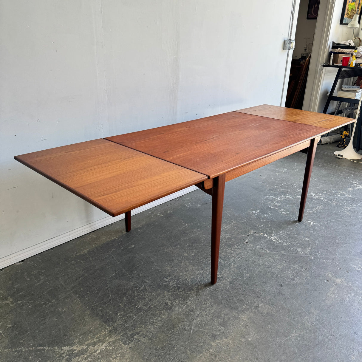 Danish Modern AT-312 Teak Expandable Table by Hans J. Wegner for Andreas Tuck