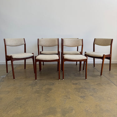 Danish Modern Erik Buch Set of Six Teak Dining Chairs