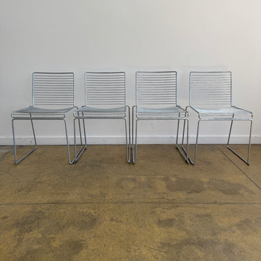 HAY Hee Galvanized Steel Indoor/ Outdoor Stacking 4 Chairs