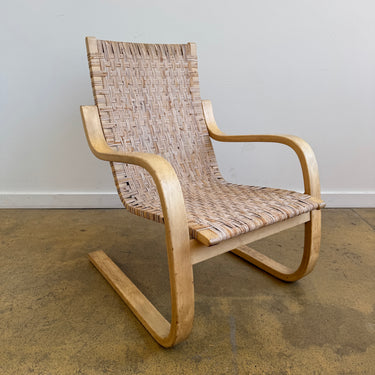 Vintage! Alvar Aalto Model 406  Cane Webbing Chair by Artek