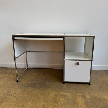 USM Haller Desk with Pullout Storage (Pure White)