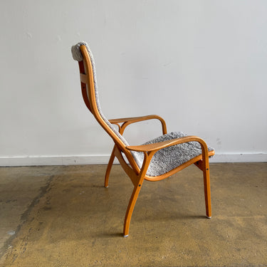 Vintage Lamino Sheepskin Lounge Chair by Yngve Ekström for Swedese (Light Blue)