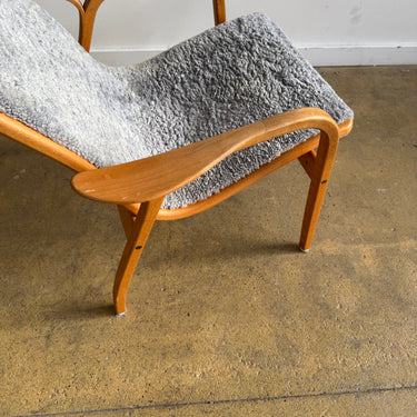 Vintage Lamino Sheepskin Lounge Chair by Yngve Ekström for Swedese