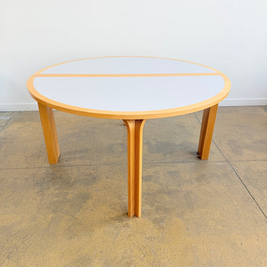Danish Modern Magnus Olesen two Half Round Dining Table