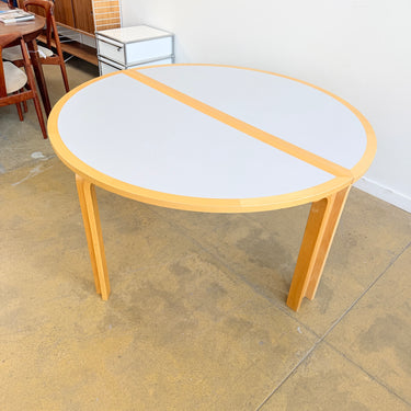 Danish Modern Magnus Olesen two Half Round Dining Table