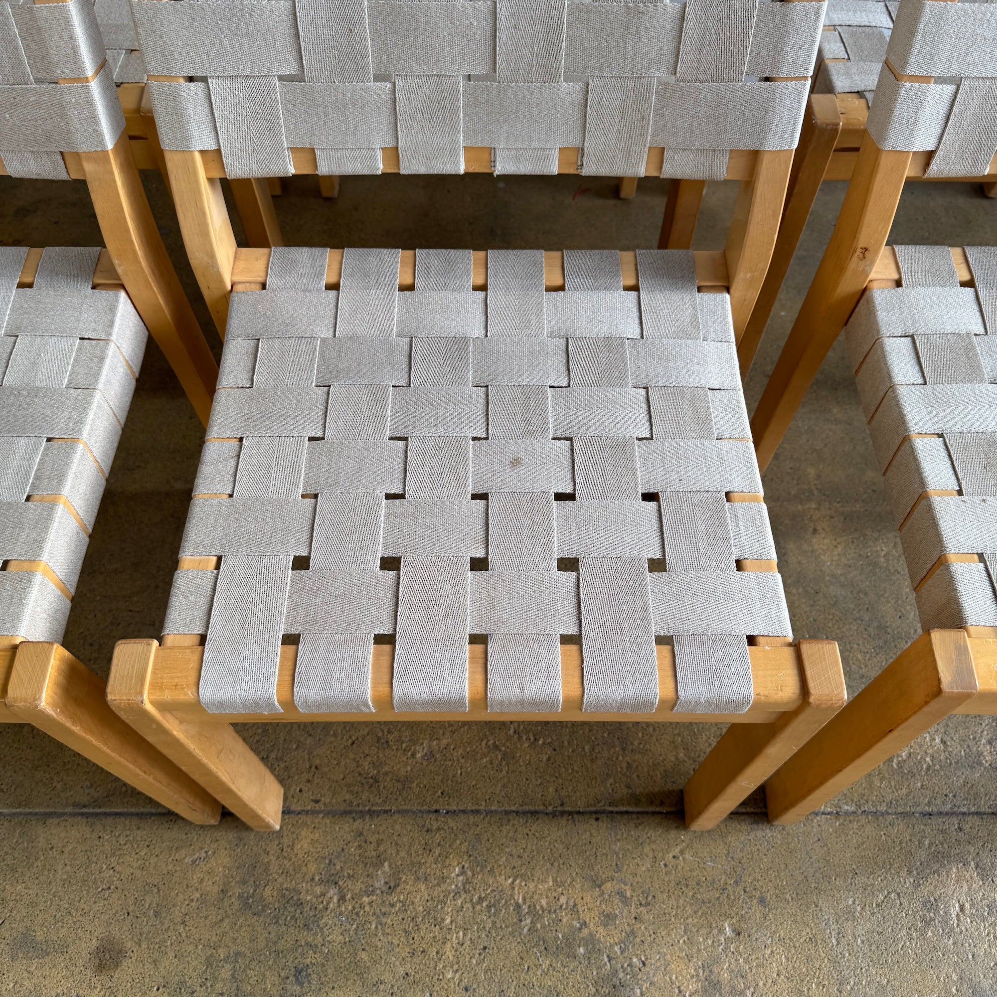 Alvar Alto set of 4 Model 611 Dining Chairs (Birch/Natural)