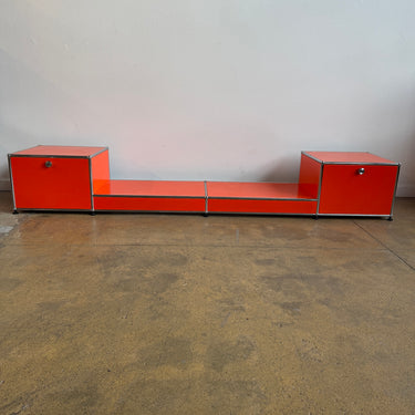 USM Haller Low Long Media Console – Pure Orange