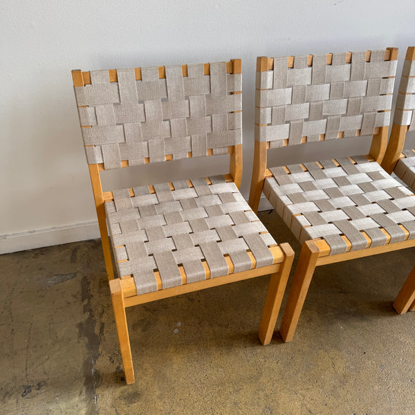 Alvar Alto set of 4 Model 611 Dining Chairs (Birch/Natural)