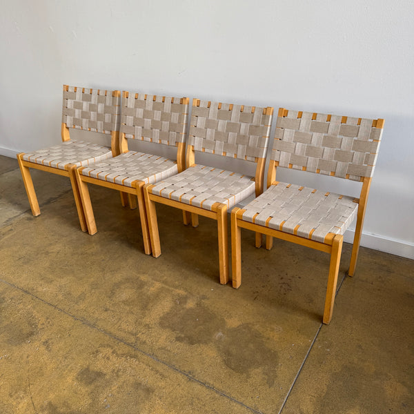 Alvar Alto set of 4 Model 611 Dining Chairs (Birch/Natural)