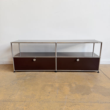 USM Haller 2X2 Media Console Low 20' - Brown