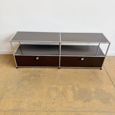 USM Haller 2X2 Media Console Low 20' - Brown