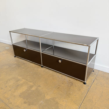 USM Haller 2X2 Media Console Low 20' - Brown