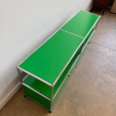 USM Haller 2X2 Media Console Low 20' - Green
