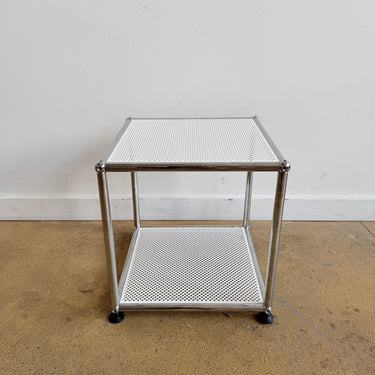 USM Haller side table - PERFORATED White