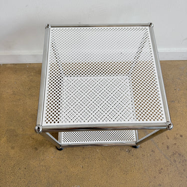 USM Haller side table - PERFORATED White