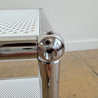 USM Haller side table - PERFORATED White