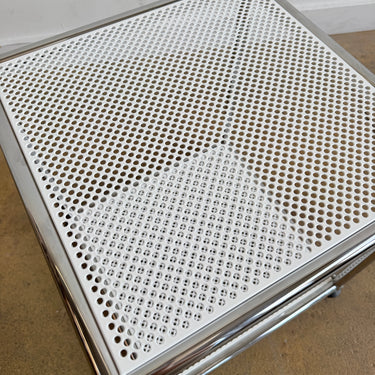 USM Haller side table - PERFORATED White