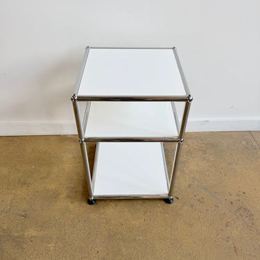 USM Haller Two-Tier Nightstand/ Side Table - White