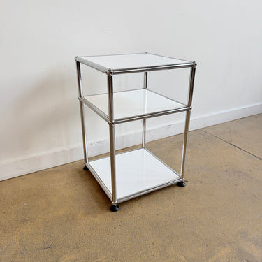 USM Haller Two-Tier Nightstand/ Side Table - White