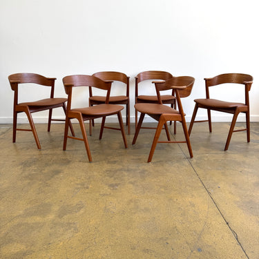 Danish Moden Kai Kristiansen Model 32 Teak Chairs for Korup (Fully Restored)
