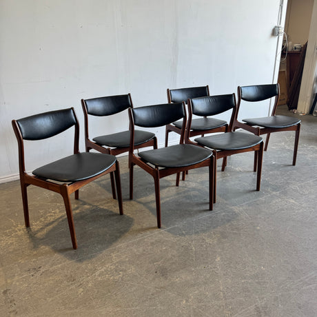 Danish Modern set of 6 Erik Buch teak dining chairs