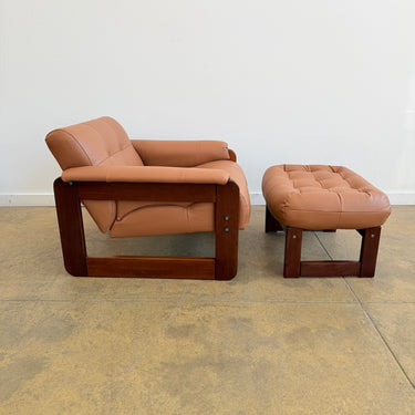 Percival Lafer MP-185 Lounge chair & Ottoman with Spinnybeck Leather (Fully Restored)