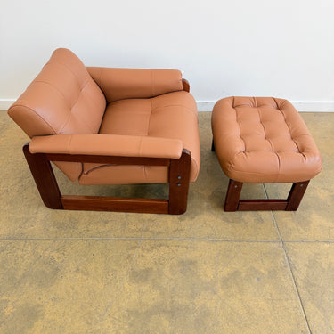 Percival Lafer MP-185 Lounge chair & Ottoman with Spinnybeck Leather (Fully Restored)