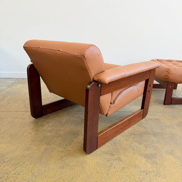 Percival Lafer MP-185 Lounge chair & Ottoman with Spinnybeck Leather (Fully Restored)