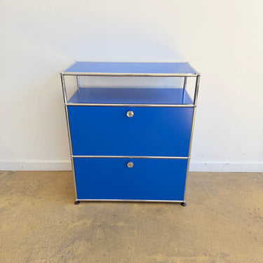 USM Haller 1X3 Tall Shelf - Gentian Blue