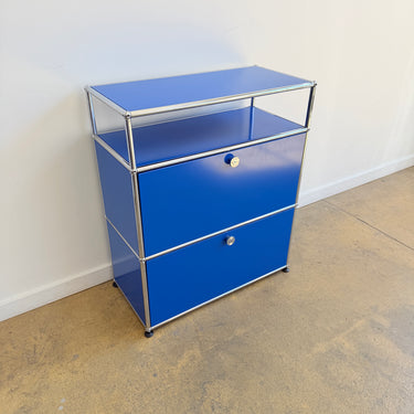 USM Haller 1X3 Tall Shelf - Gentian Blue