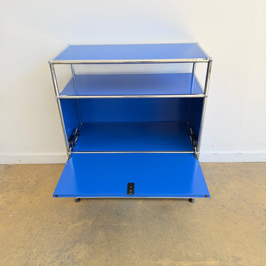 USM Haller 1X3 Tall Shelf - Gentian Blue