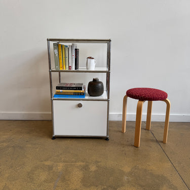 USM Haller Tall Shelf – White with Perforated Top