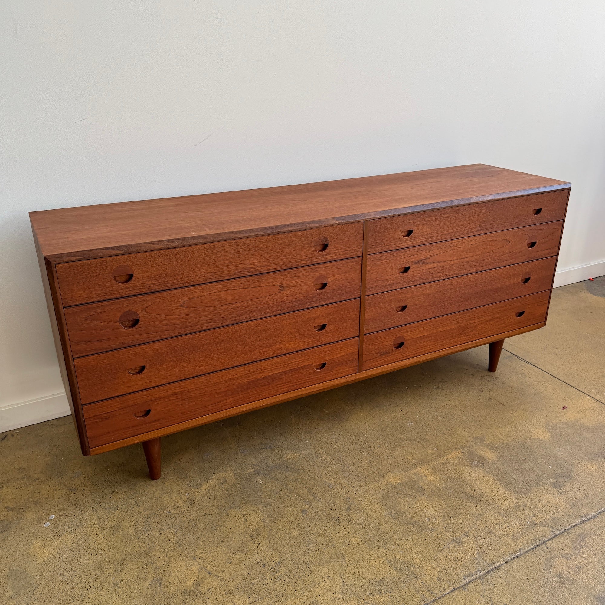 Rare! Danish Modern Grete Jalk Teak 8 Drawer Dresser for Sibast