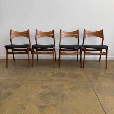 Danish Modern Erik Buch Set of 4 Model 310 Teak dining chairs