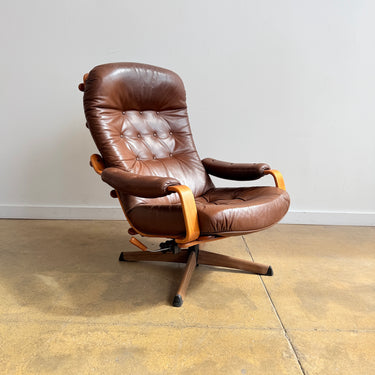 Vintage Göte Mobler Reclining & Swivel lounge chair (Two Available)