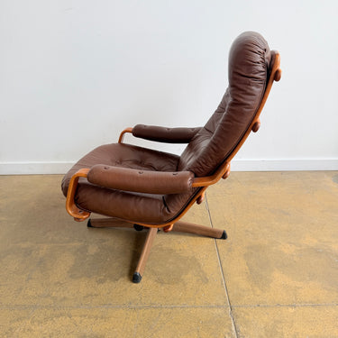 Vintage Göte Mobler Reclining & Swivel lounge chair (Two Available)
