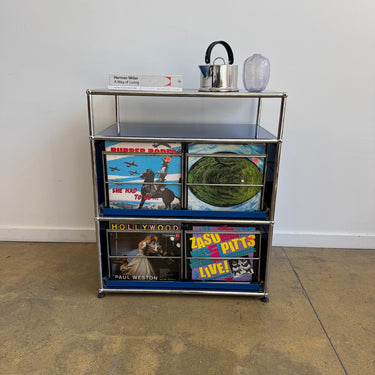 USM Haller Record Storage 1X3 (Gentian Blue)