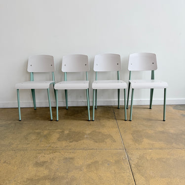 Authentic! Vitra Jean Prouvé Standard 4 Dining Chairs