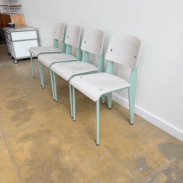 Authentic! Vitra Jean Prouvé Standard 4 Dining Chairs